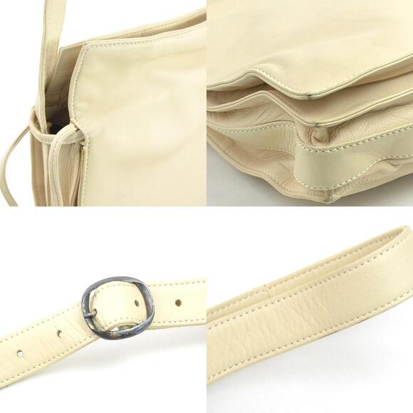 LOEWE Shoulder Bag Anagram Leather Light Beige Women's e60112a - Picture 3 of 5